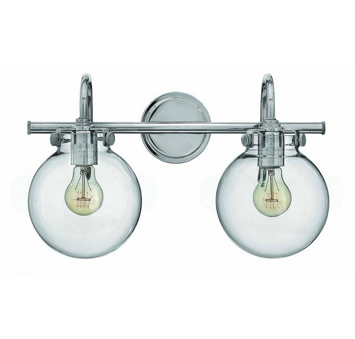 Hinkley Congress 2-Light Bathroom Vanity Light in Chrome