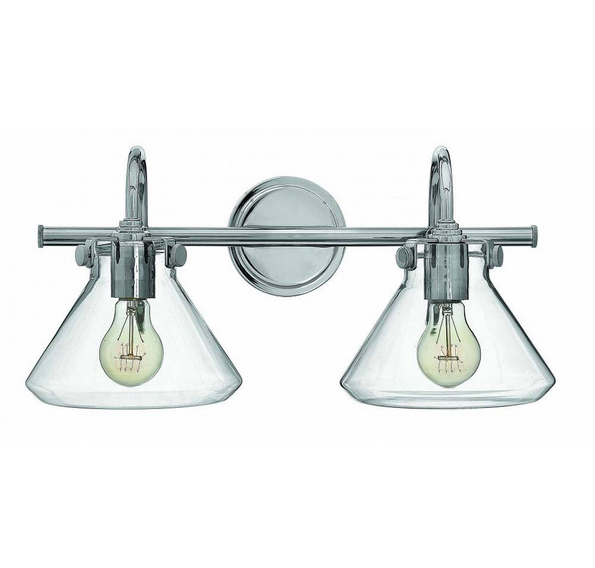 Hinkley Congress 2-Light Bathroom Vanity Light in Chrome