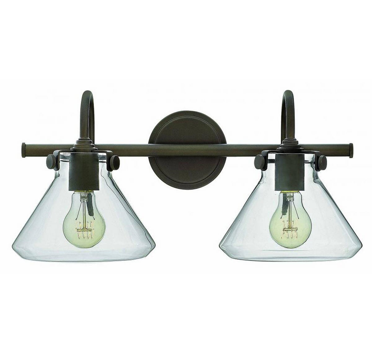 Hinkley Congress 2-Light Bathroom Vanity Light in Oil Rubbed Bronze