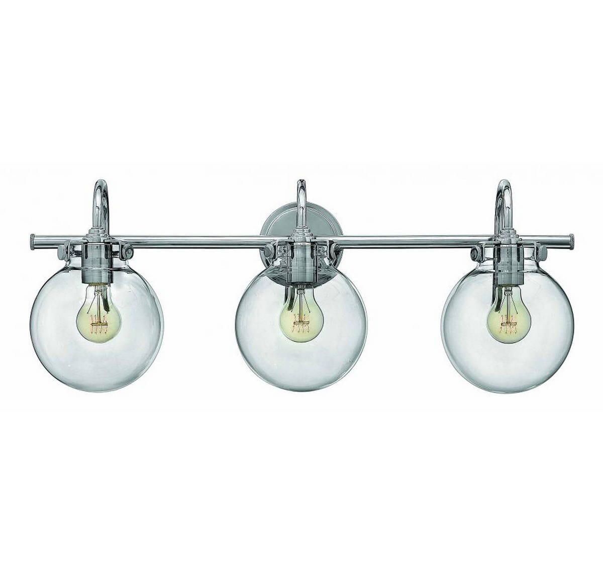 Hinkley Congress 3-Light Bathroom Vanity Light in Chrome