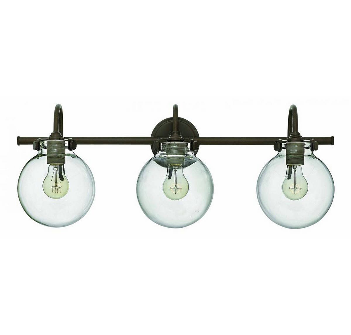 Hinkley Congress 3-Light Bathroom Vanity Light in Oil Rubbed Bronze