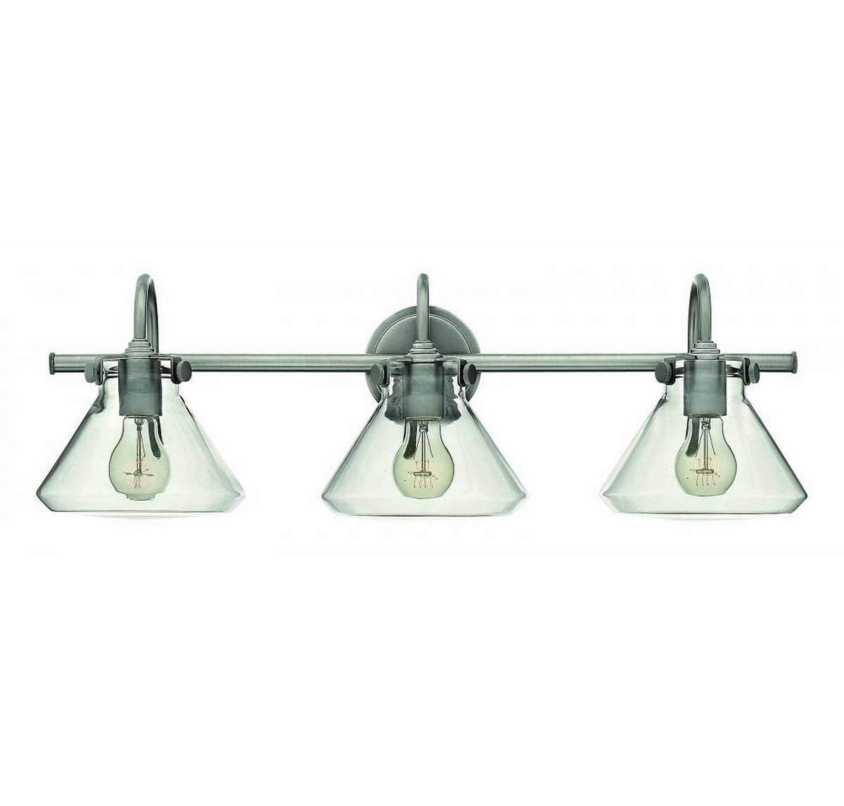 Hinkley Congress 3-Light Bathroom Vanity Light in Antique Nickel