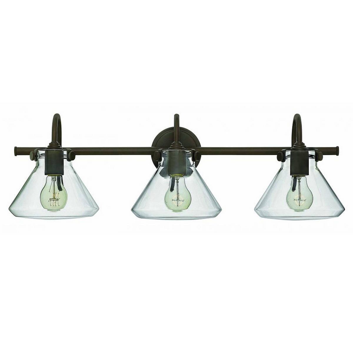 Hinkley Congress 3-Light Bathroom Vanity Light in Oil Rubbed Bronze