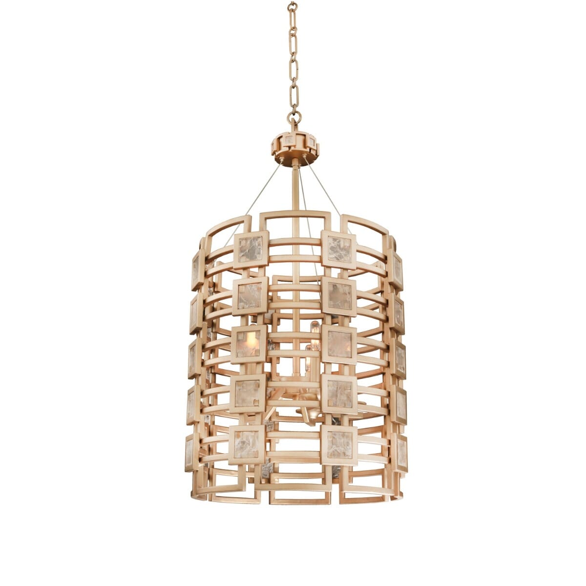 Kalco Metropolis 5-Light Pendant Light in Modern Gold