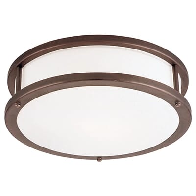 Access Lighting Conga 5.25" 3-Light Opal Glass Flush Mount in Bronze