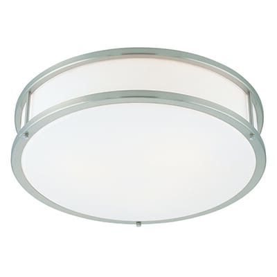 Access Lighting Conga 3-Light Flush Mount in Brushed Steel