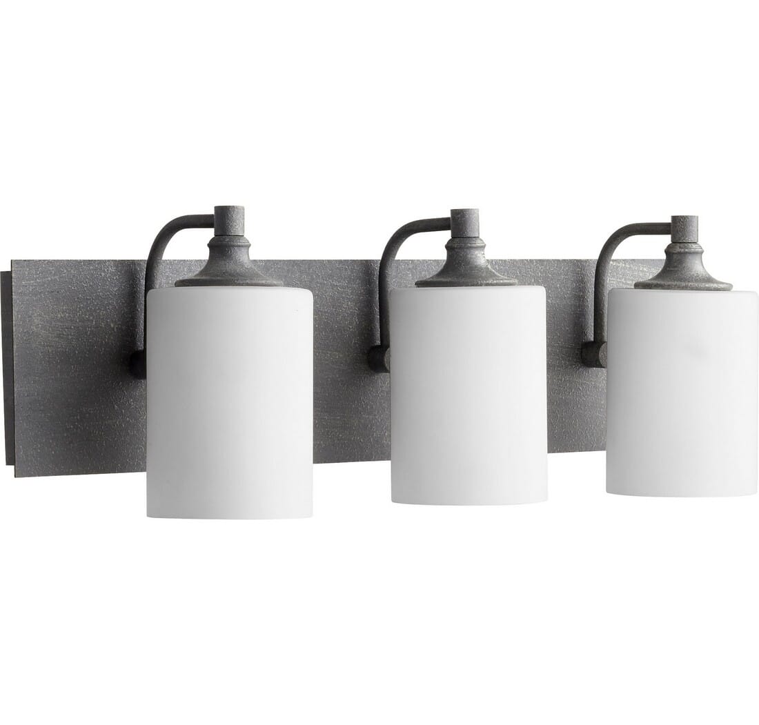 Quorum Celeste 3-Light Bathroom Vanity Light in Zinc