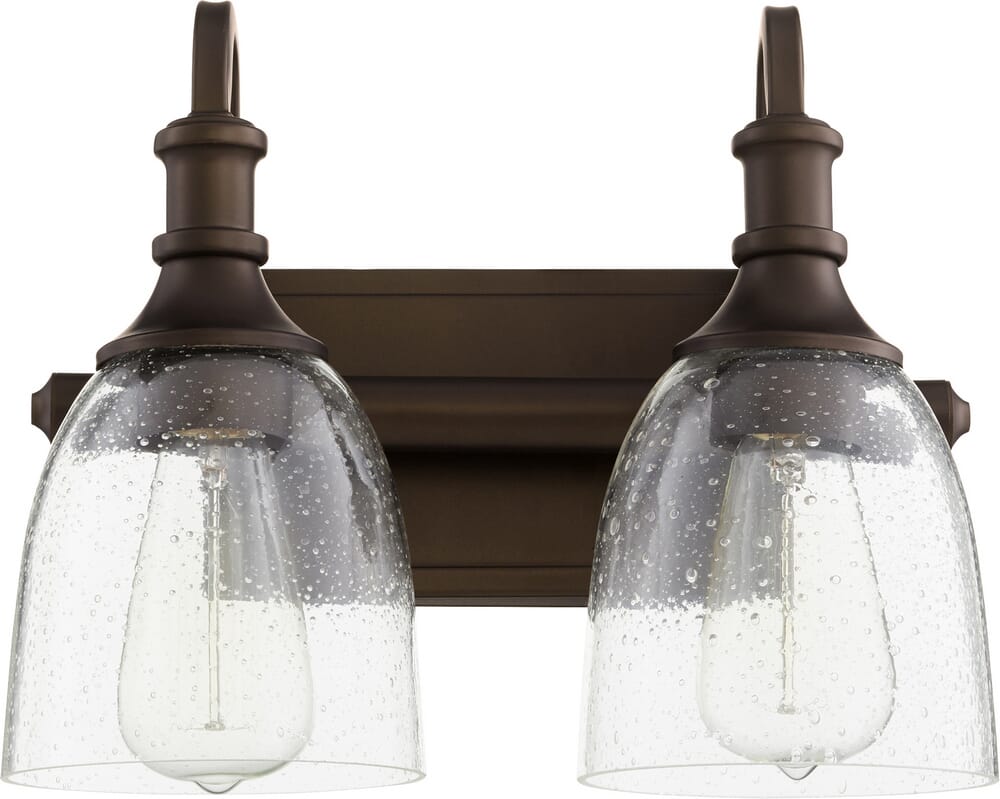 Quorum Richmond 2-Light Bathroom Vanity Light in Oiled Bronze