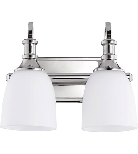 Quorum Richmond 2-Light Bathroom Vanity Light in Polished Nickel