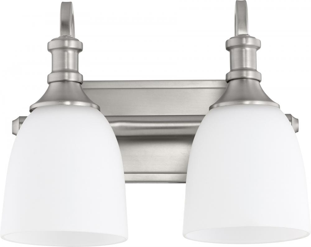 Quorum Richmond 2-Light Bathroom Vanity Light in Satin Nickel