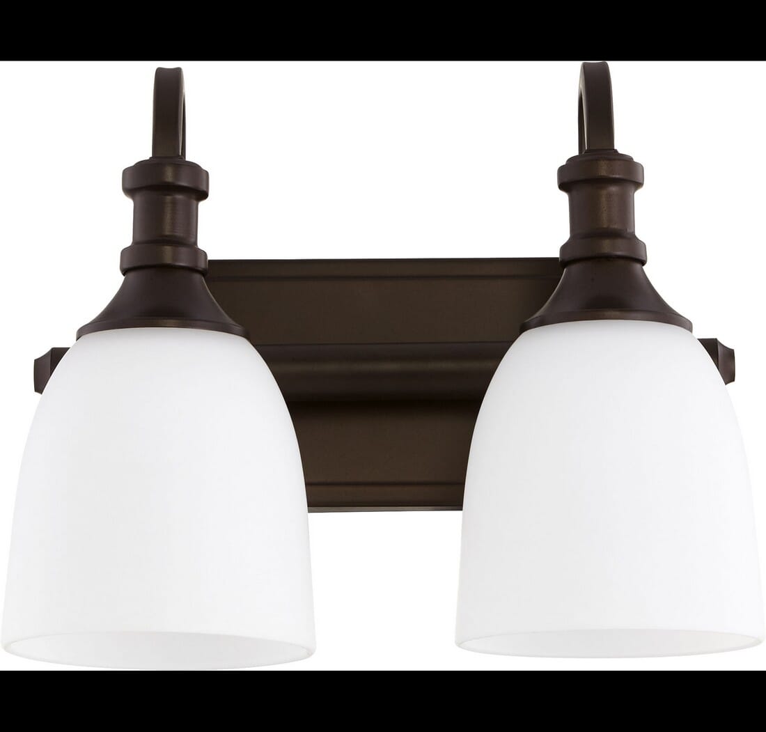 Quorum Richmond 2-Light Bathroom Vanity Light in Oiled Bronze