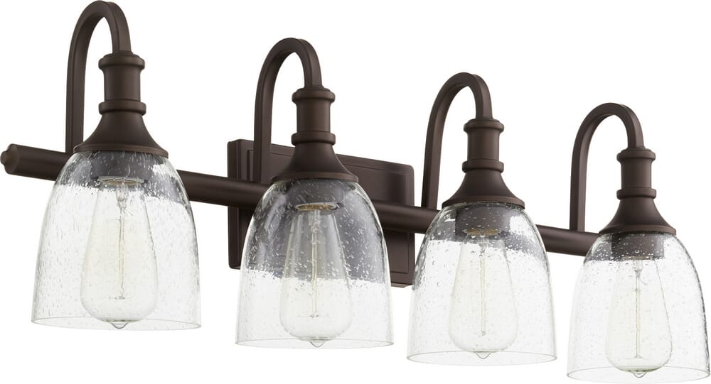 Quorum Richmond 4-Light Bathroom Vanity Light in Oiled Bronze