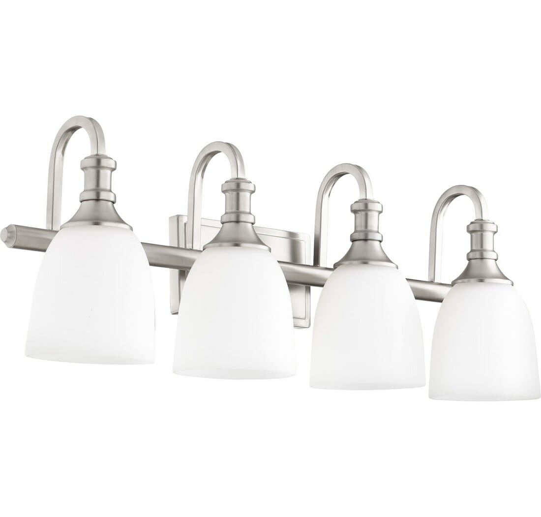 Quorum Richmond 4-Light Bathroom Vanity Light in Satin Nickel