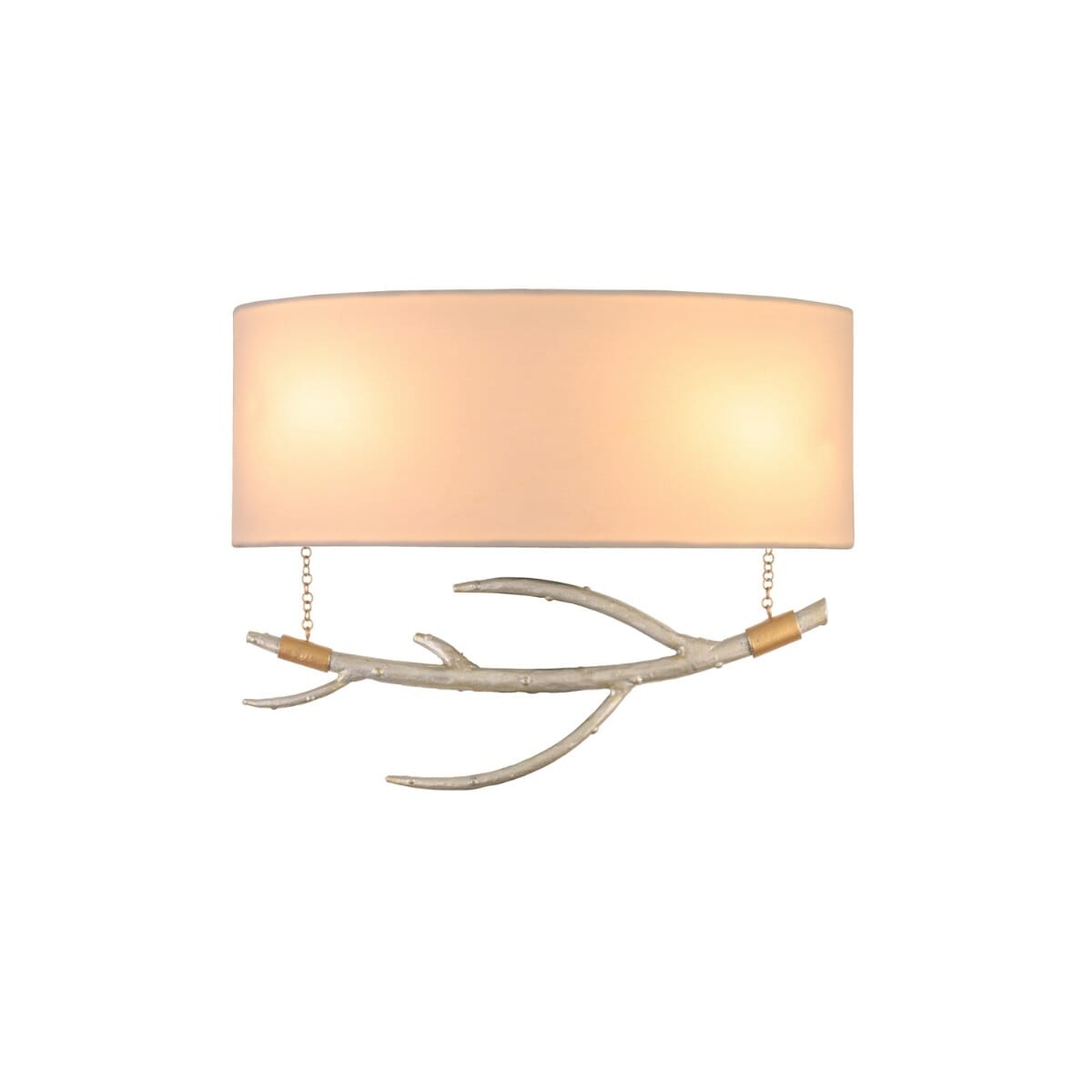 Kalco Reno 2-Light 10" Wall Sconce in Pearl Silver