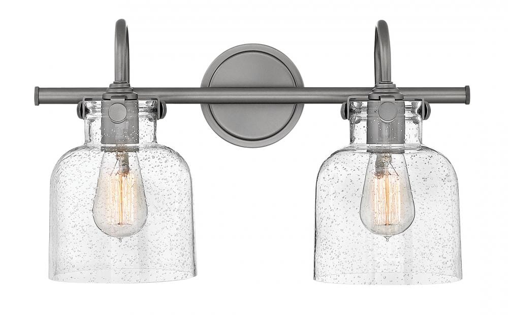 Hinkley Congress 2-Light Bathroom Vanity Light in Antique Nickel