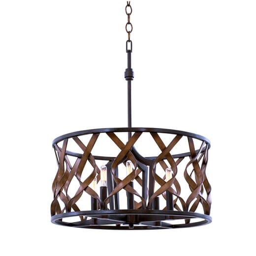 Kalco Soho 5-Light Pendant Light in Milk Chocolate