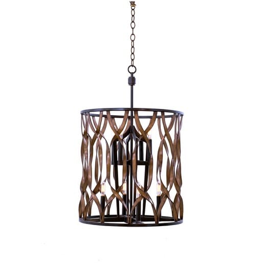 Kalco Soho 8-Light Pendant Light in Milk Chocolate