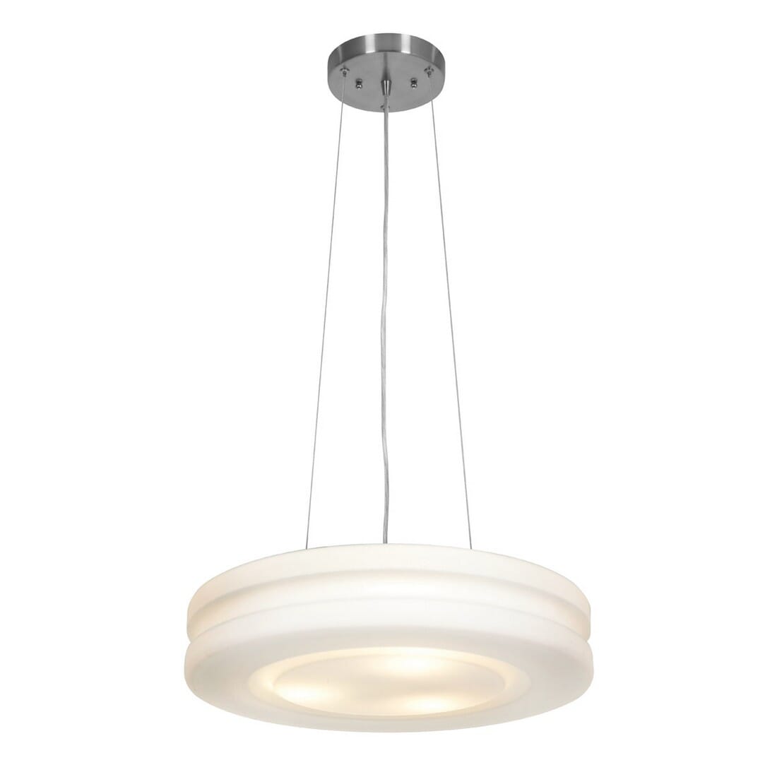 Access Lighting Altum 3-Light Aircraft Cable Pendant in Brushed Steel