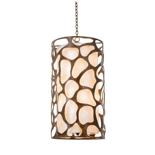 Kalco Gramercy 6-Light Pendant Light in Copper Patina