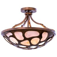 Kalco Gramercy 3-Light Ceiling Light in Copper Patina