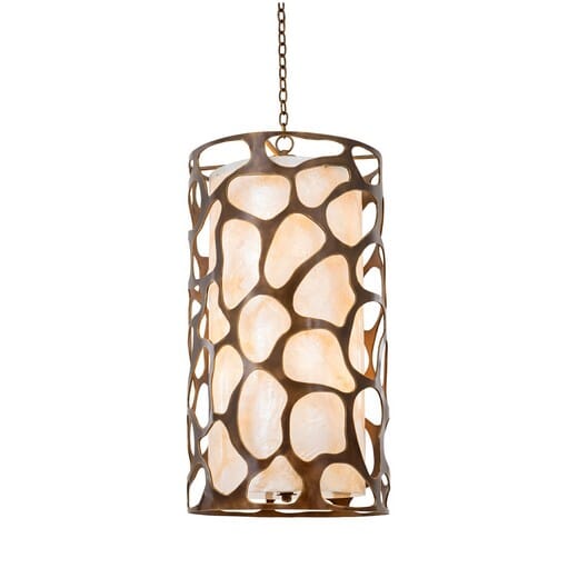 Kalco Gramercy 6-Light 39" Pendant Light in Copper Patina