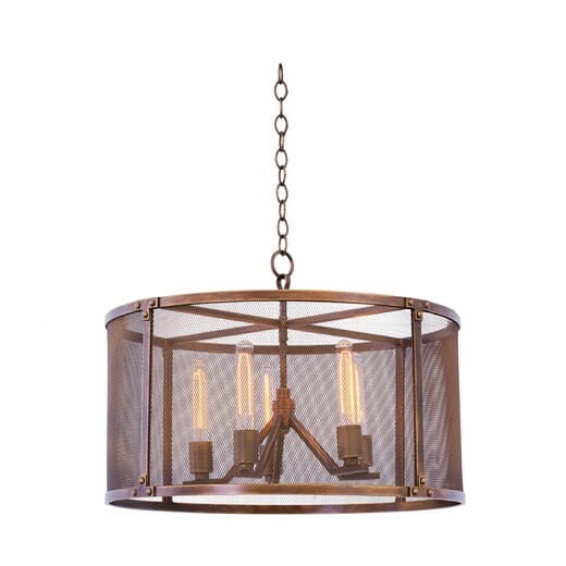 Kalco Chelsea 5-Light Pendant Light in Copper Patina