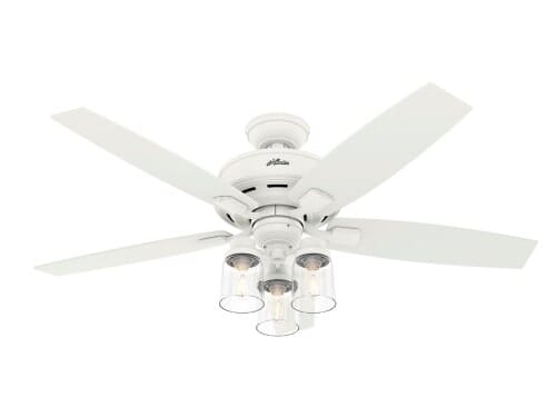 Hunter Bennett 3-Light 52" Indoor Ceiling Fan in Matte White