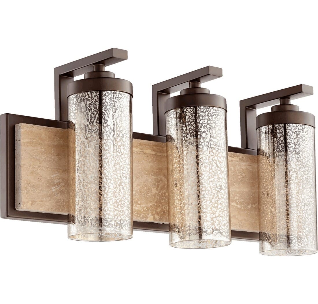 Quorum Julian 3-Light 10" Bathroom Vanity Light in Oiled Bronze