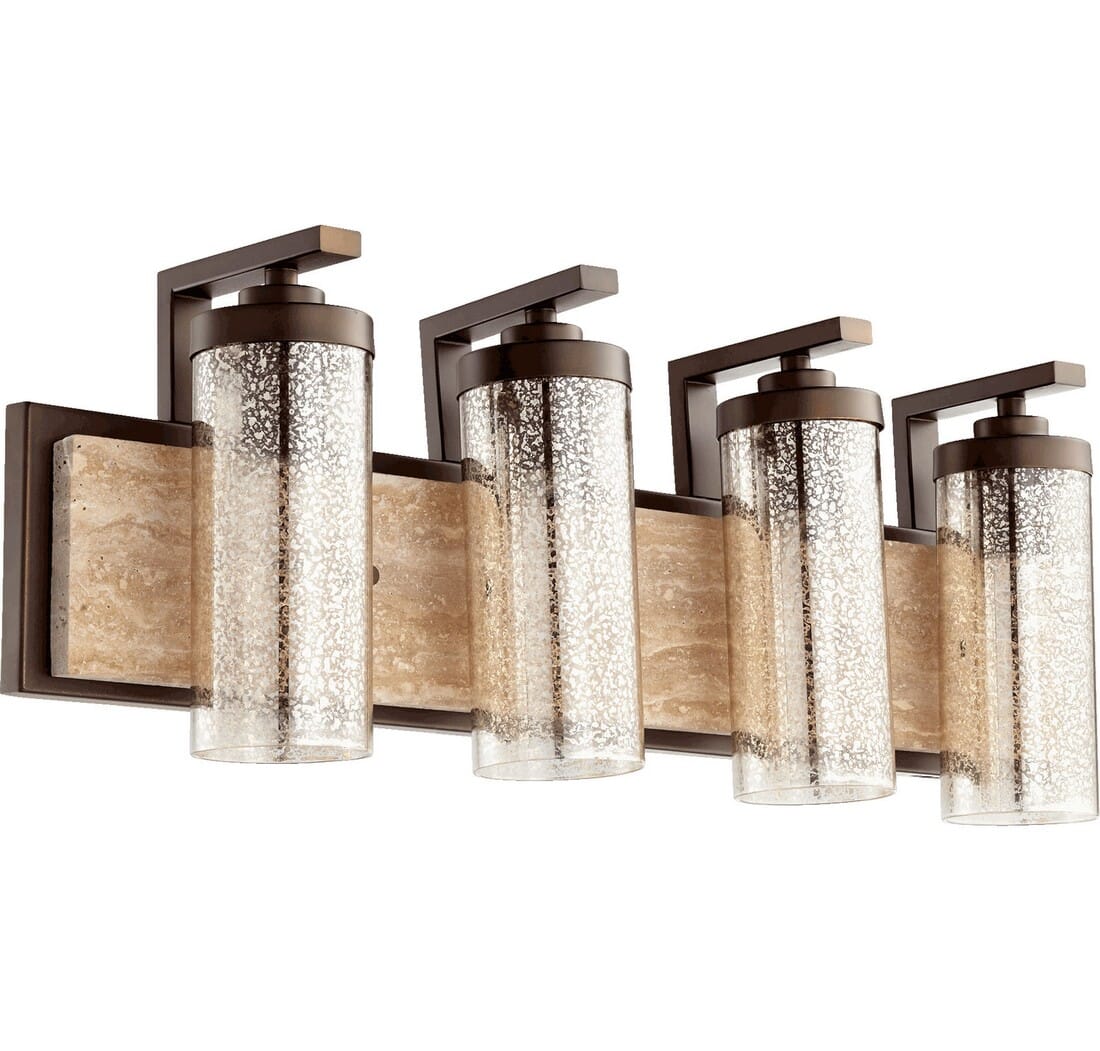 Quorum Julian 4-Light 12" Bathroom Vanity Light in Oiled Bronze