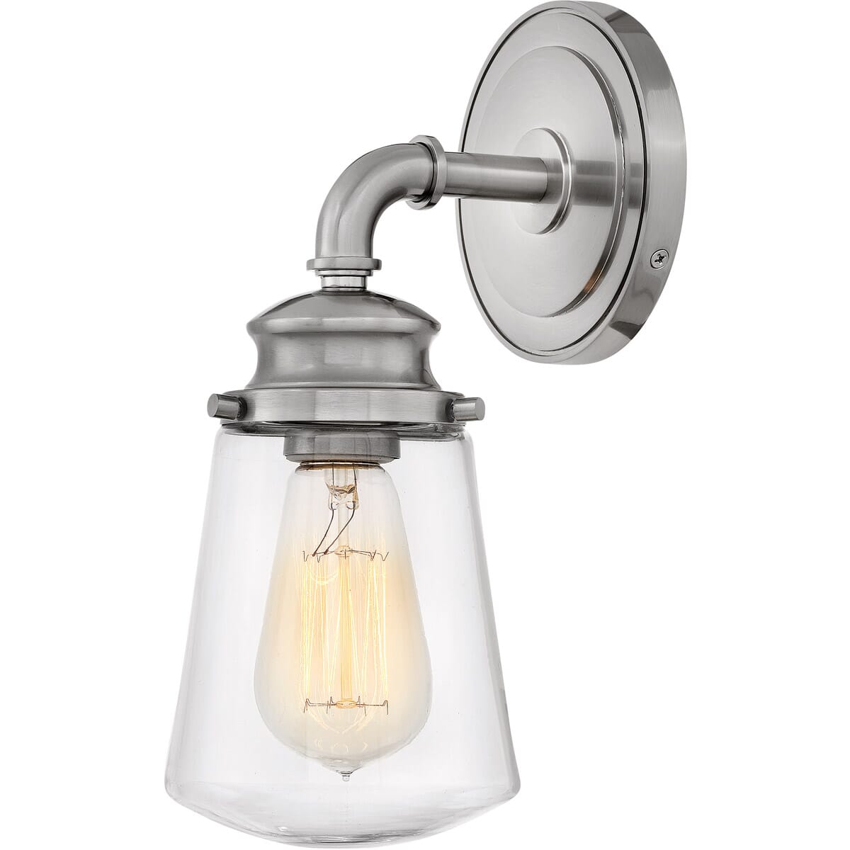 Hinkley Fritz 1-Light Bathroom Wall Sconce in Brushed Nickel