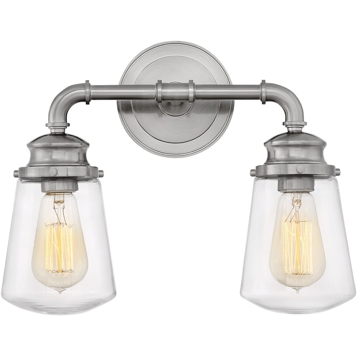 Hinkley Fritz 2-Light Bathroom Vanity Light in Brushed Nickel