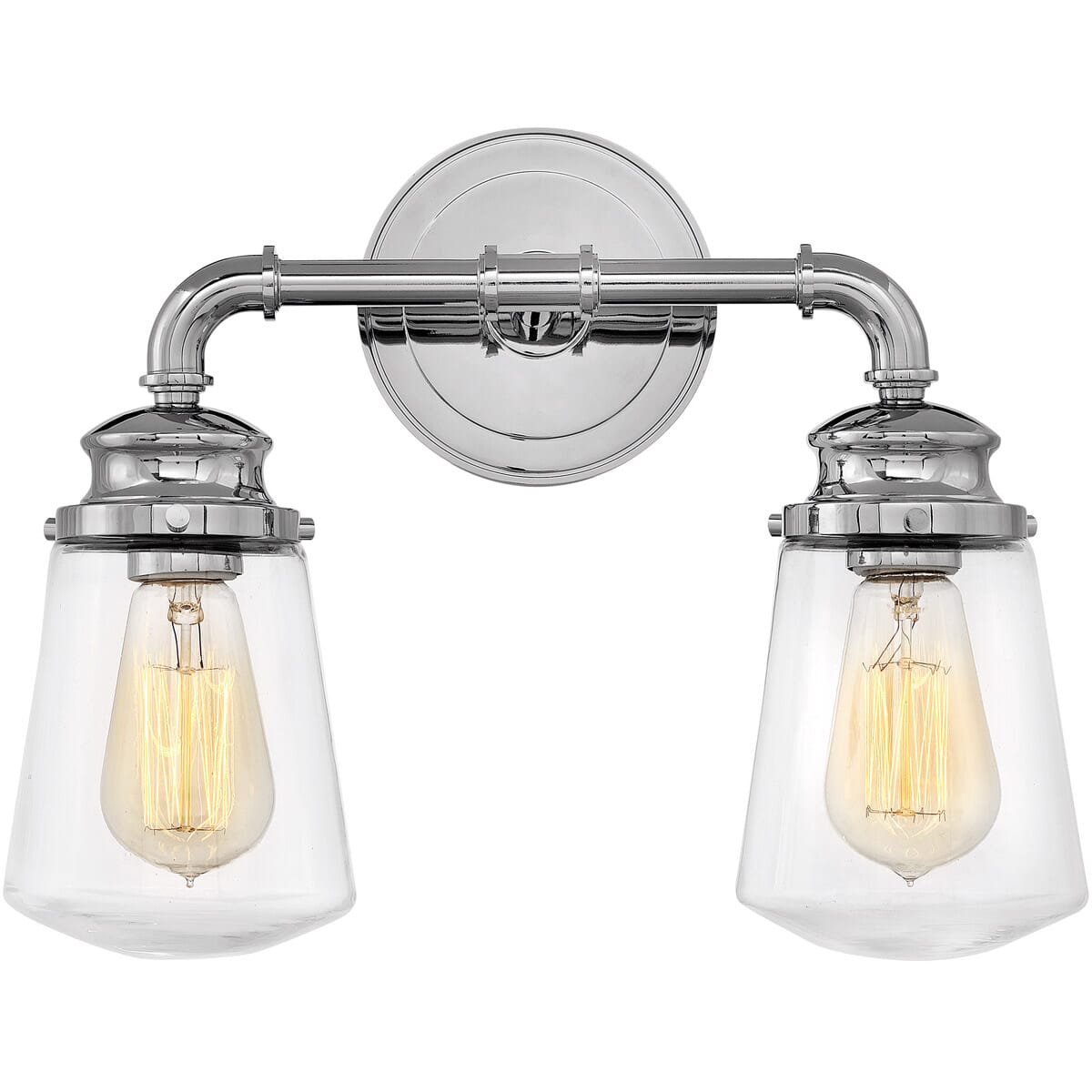 Hinkley Fritz 2-Light Bathroom Vanity Light in Chrome