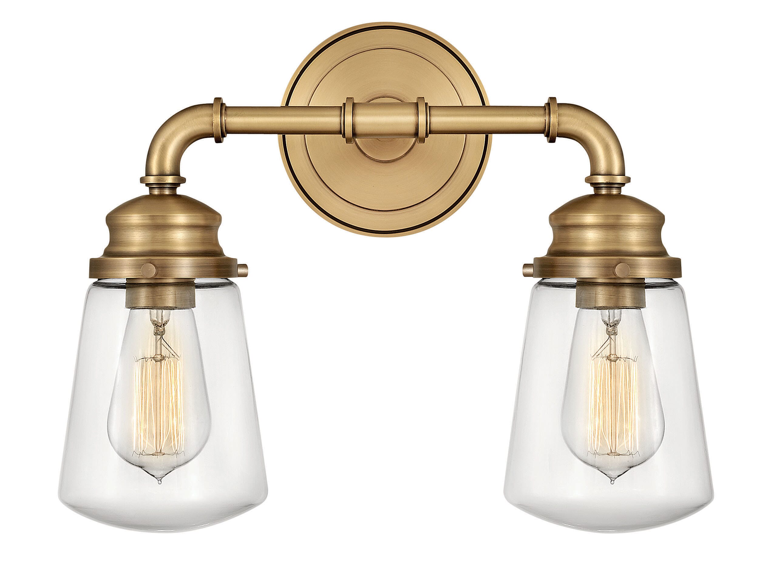 Hinkley Fritz 2-Light 15" Bathroom Vanity Light in Heritage Brass