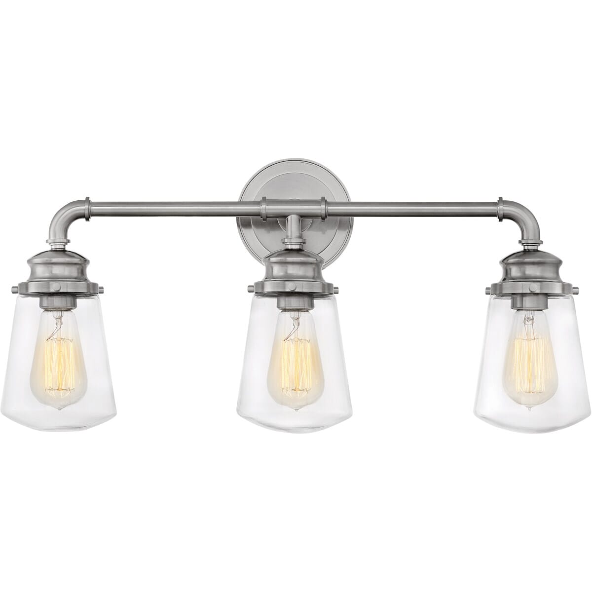 Hinkley Fritz 3-Light Bathroom Vanity Light in Brushed Nickel