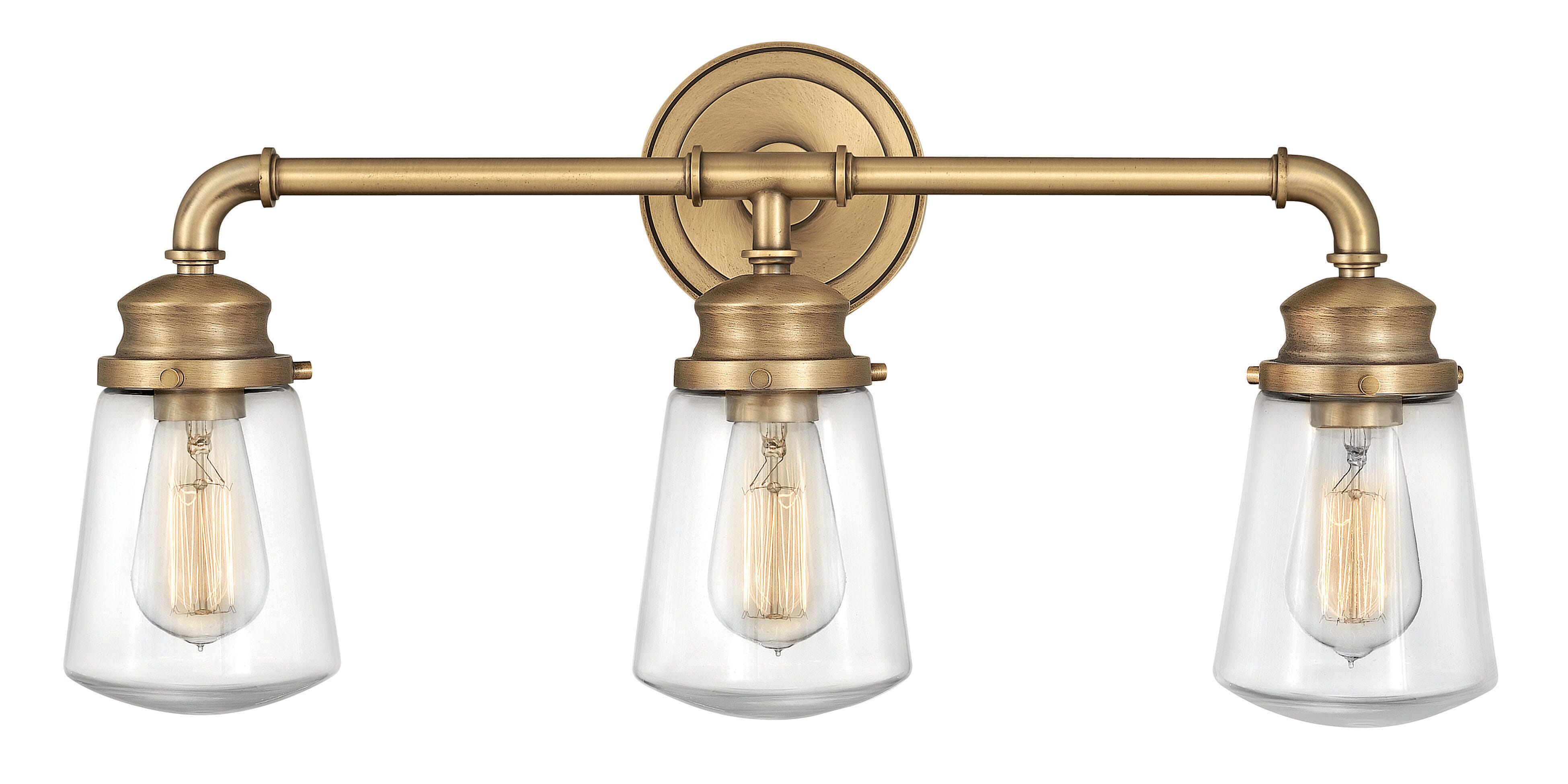 Hinkley Fritz 3-Light 24" Bathroom Vanity Light in Heritage Brass