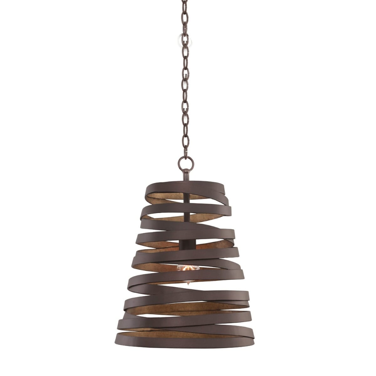 Kalco Tempest Mini Pendant in Bronze Gold