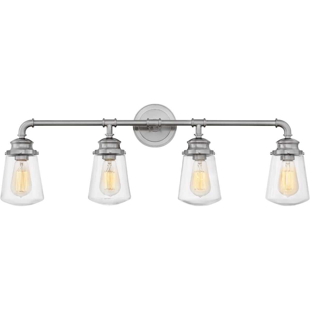 Hinkley Fritz 4-Light Bathroom Vanity Light in Brushed Nickel