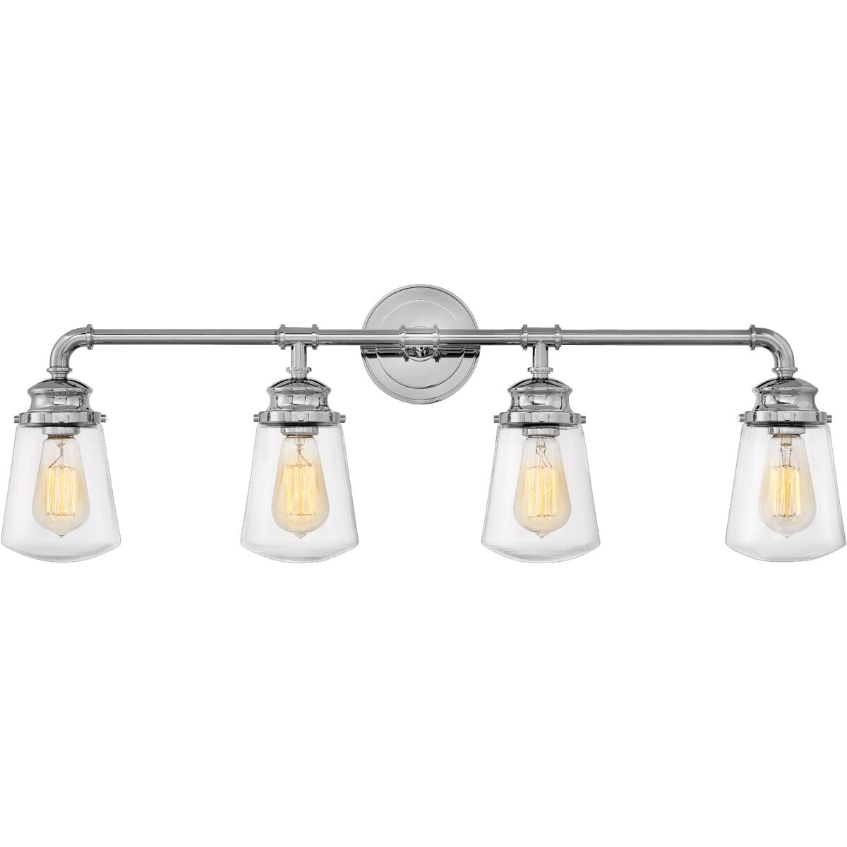 Hinkley Fritz 4-Light Bathroom Vanity Light in Chrome