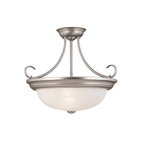 Millennium Lighting 5000 Series 3-Light Semi-Flush in White