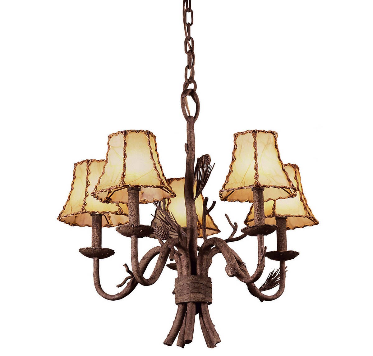 Kalco Ponderosa 5-Light Chandelier in Ponderosa Finish