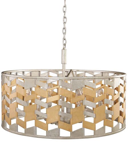 Kalco Broadway 6-Light Pendant Light in Jewel Metallic