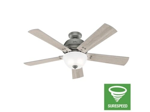 Hunter Highdale 3-Light 52" Indoor Ceiling Fan in Matte Silver