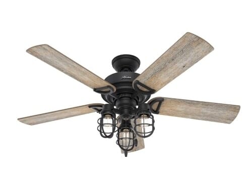 Hunter Starklake 3-Light 52" Indoor/Outdoor Ceiling Fan in Natural Iron