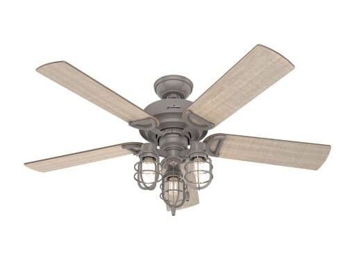 Hunter Starklake 3-Light 52" Indoor/Outdoor Ceiling Fan in Quartz Gray