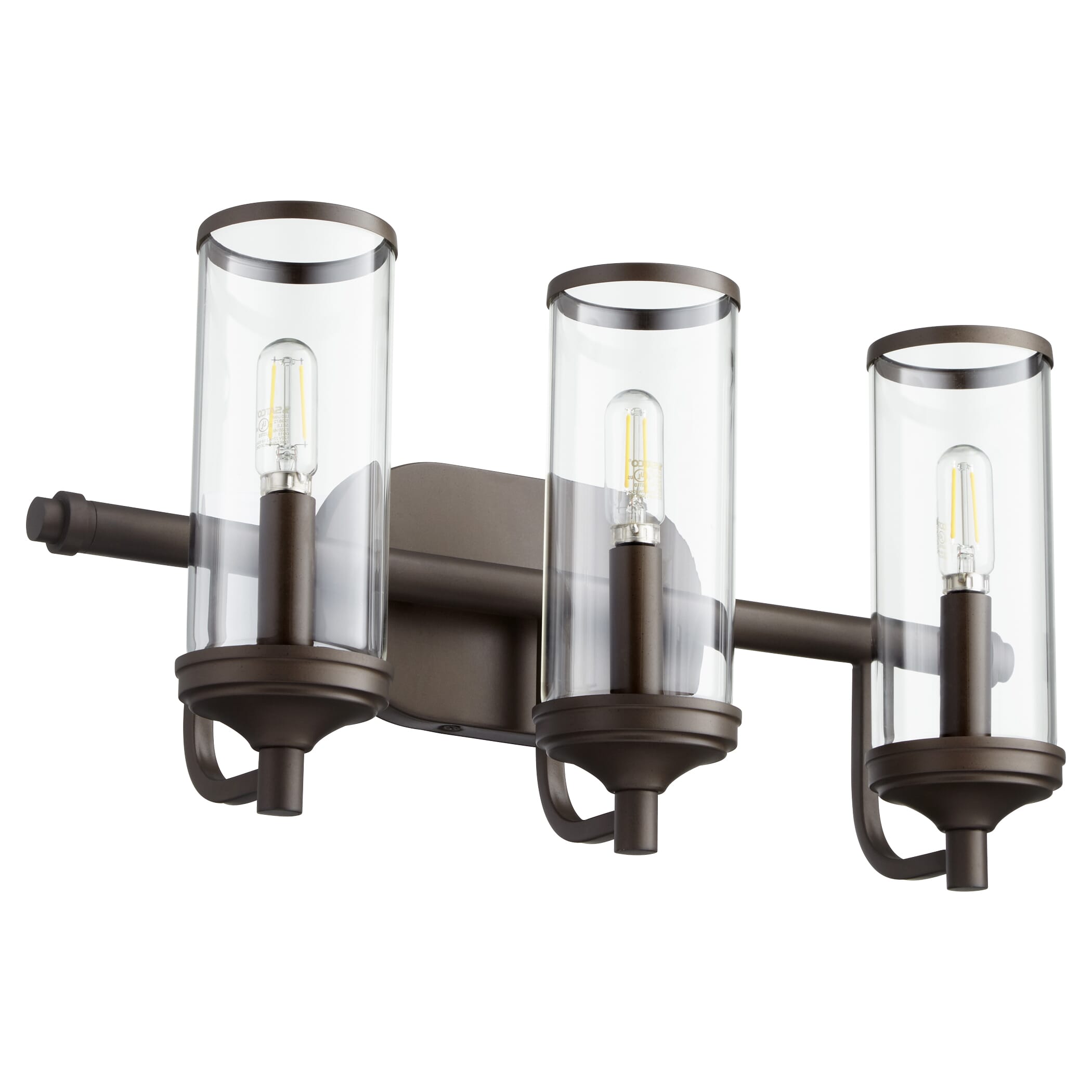 Quorum Collins 3-Light 10" Bathroom Vanity Light in Oiled Bronze