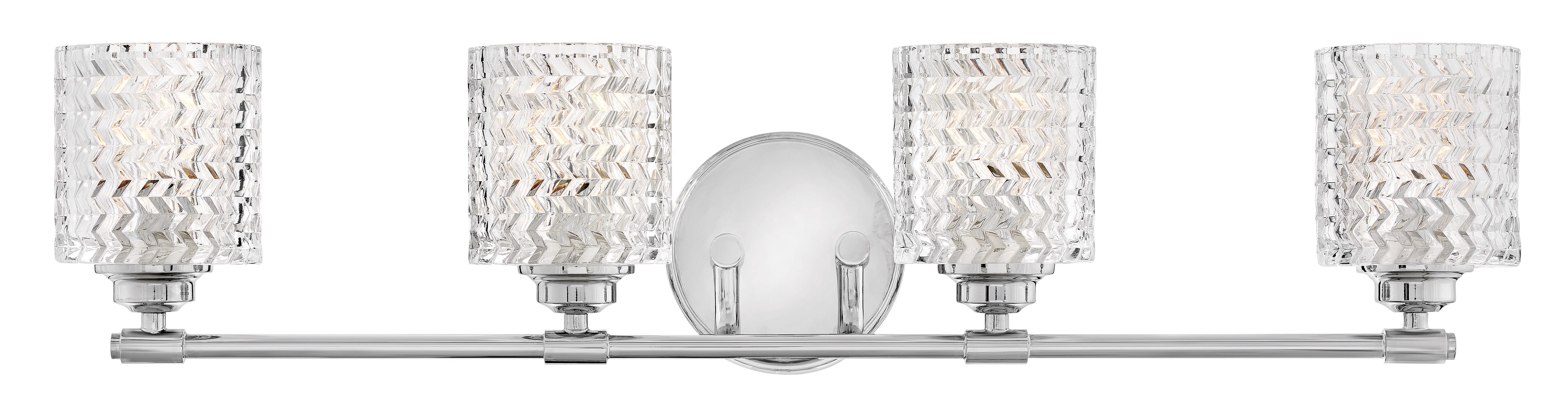 Hinkley Elle 4-Light Bathroom Vanity Light in Chrome