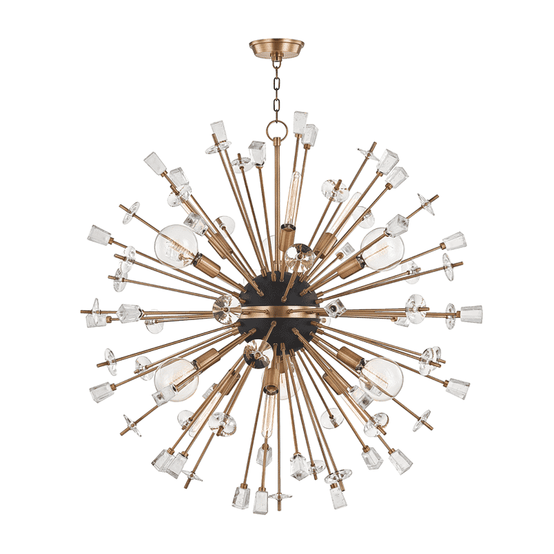 Hudson Valley Liberty 6-Light Chandelier in Aged Brass