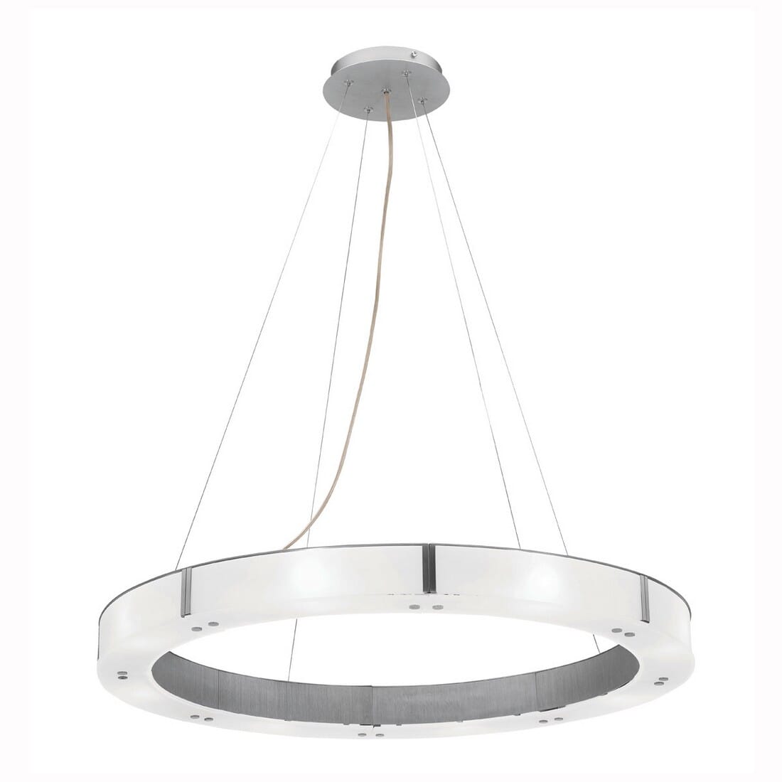 Access Oracle 8-Light Contemporary Chandelier in Brushed Steel