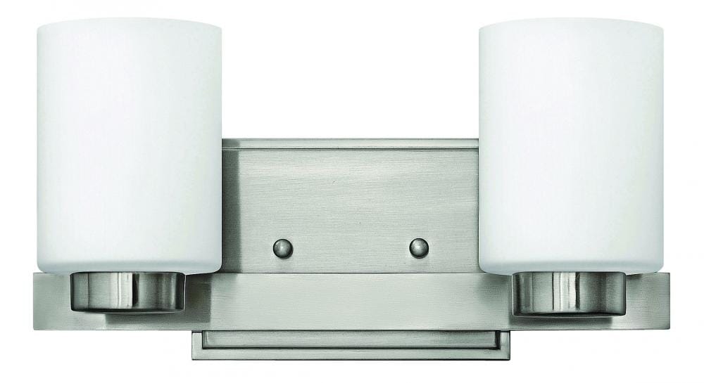 Hinkley Miley 2-Light Bathroom Vanity Light in Brushed Nickel