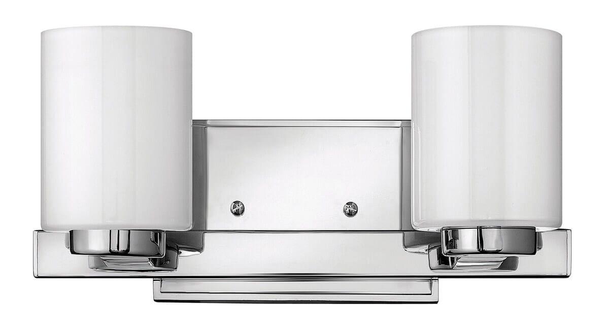 Hinkley Miley 2-Light Bathroom Vanity Light in Chrome